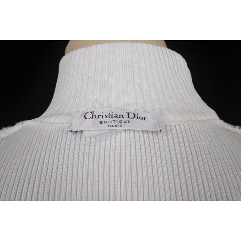 Dior Long White Mesh Top For Sale 2