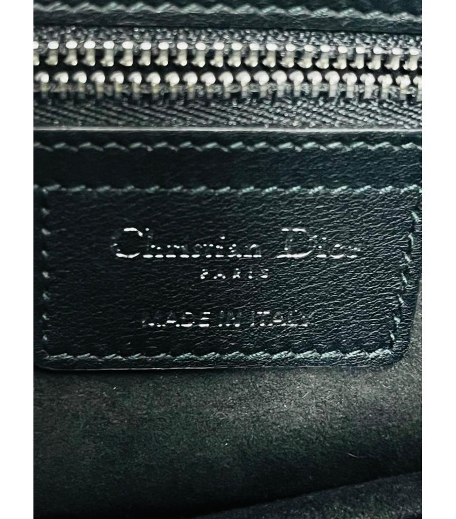Dior Ltd Edition Leather Embroidered Saddle Bag For Sale 6
