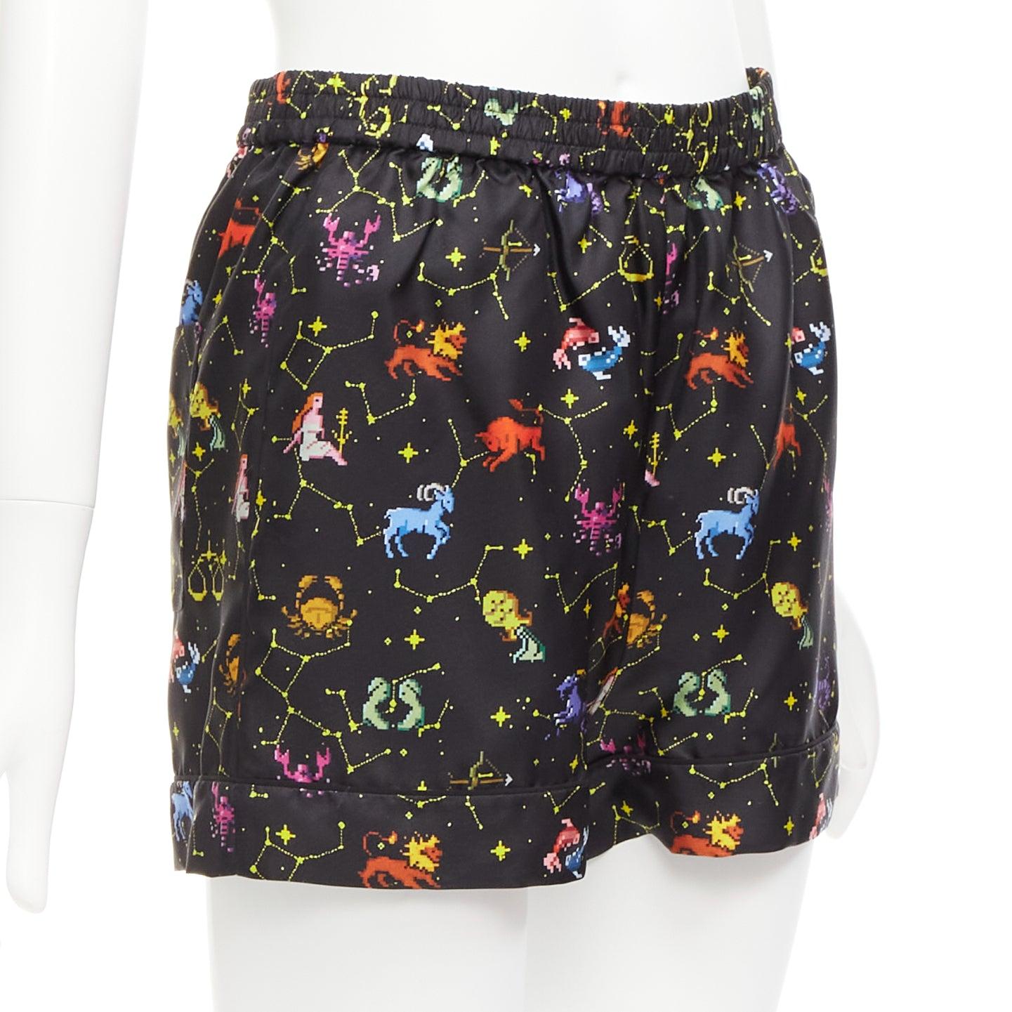 DIOR Lucky Dior 100% Seide schwarz bunt Astrologie Manschetten Boxershorts FR32 XXS (Schwarz) im Angebot