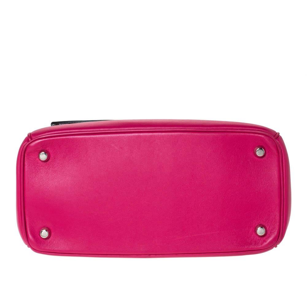 Women's Dior Magenta Leather Be Dior Flap Bag