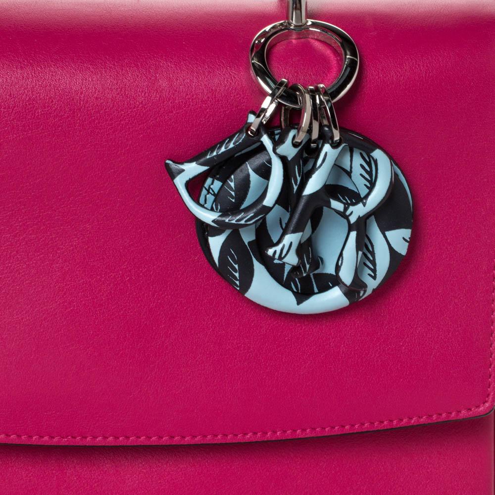 Dior Magenta Leather Be Dior Flap Bag 3