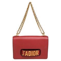 Dior Maroon Leather J’adior Flap Shoulder Bag