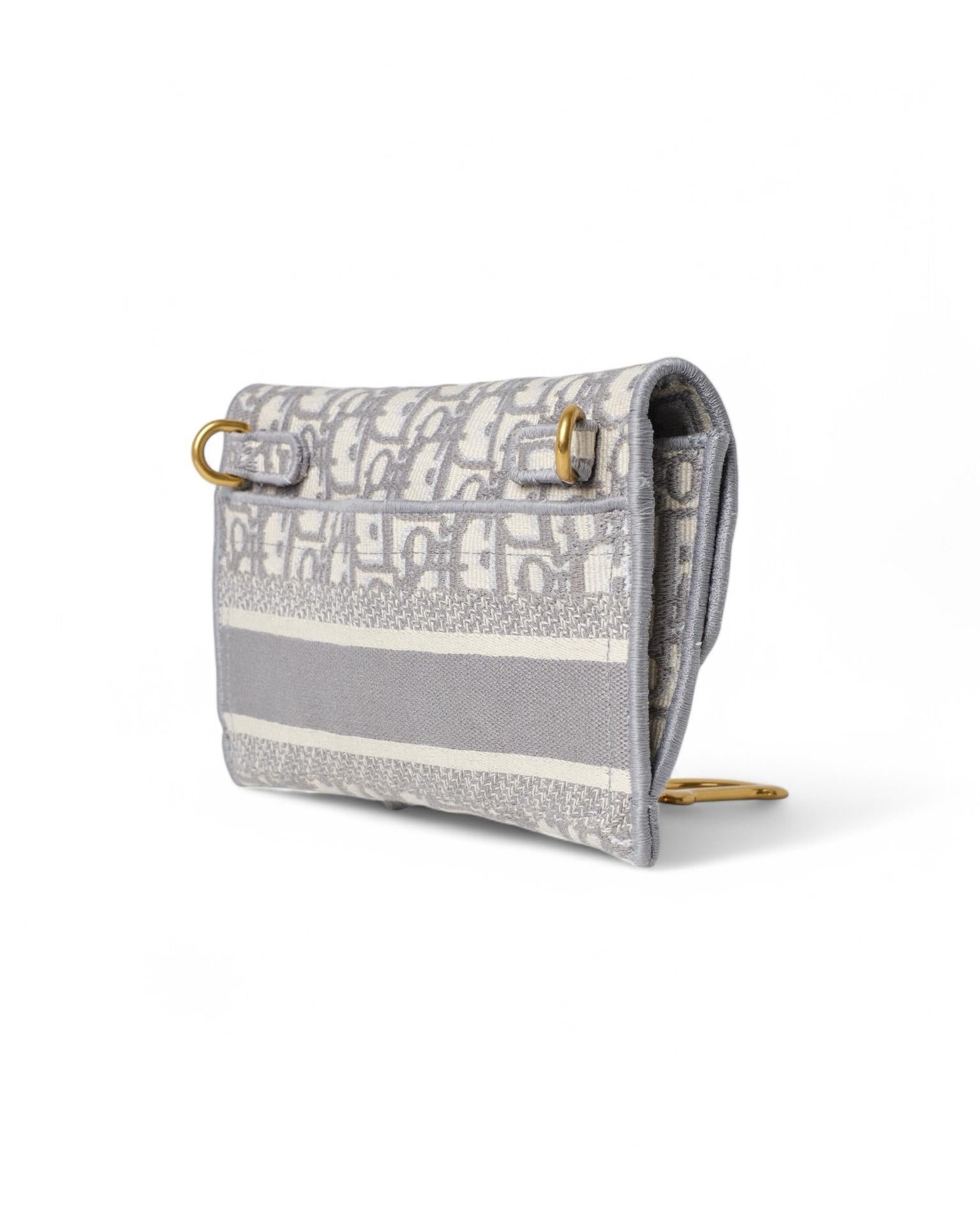 Dior Saddle Oblique Grey Belt Bag For Sale 2