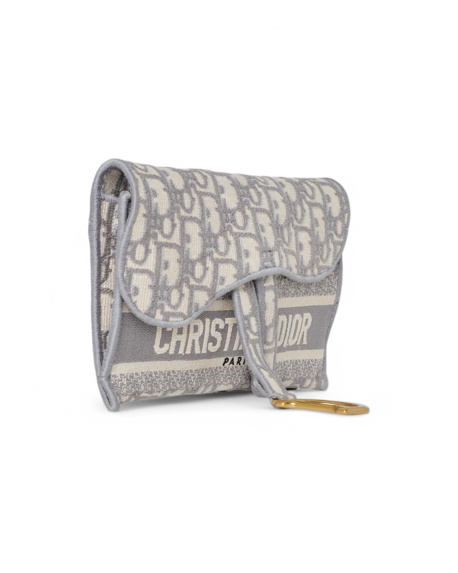 Dior Saddle Oblique Grey Belt Bag For Sale 3