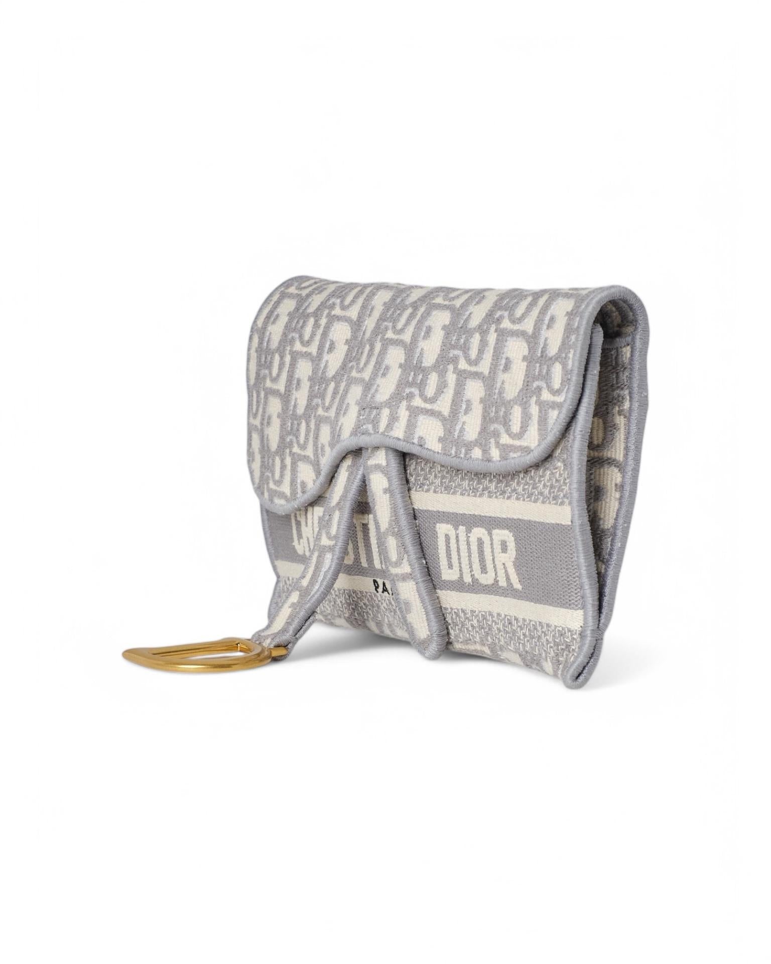 Dior Saddle Oblique Grey Belt Bag For Sale 4