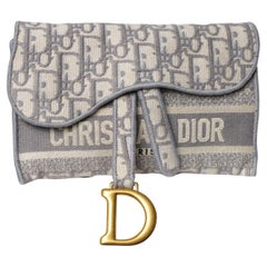 Dior Saddle Oblique Grey Belt Bag