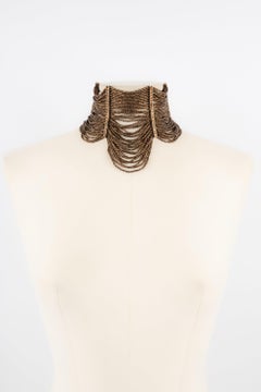 Dior Massai Necklace Made of Rhinestones and Copper Pearls, 2000s