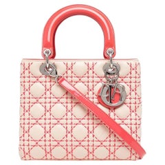 Dior Medium Coral Lady Dior Bag