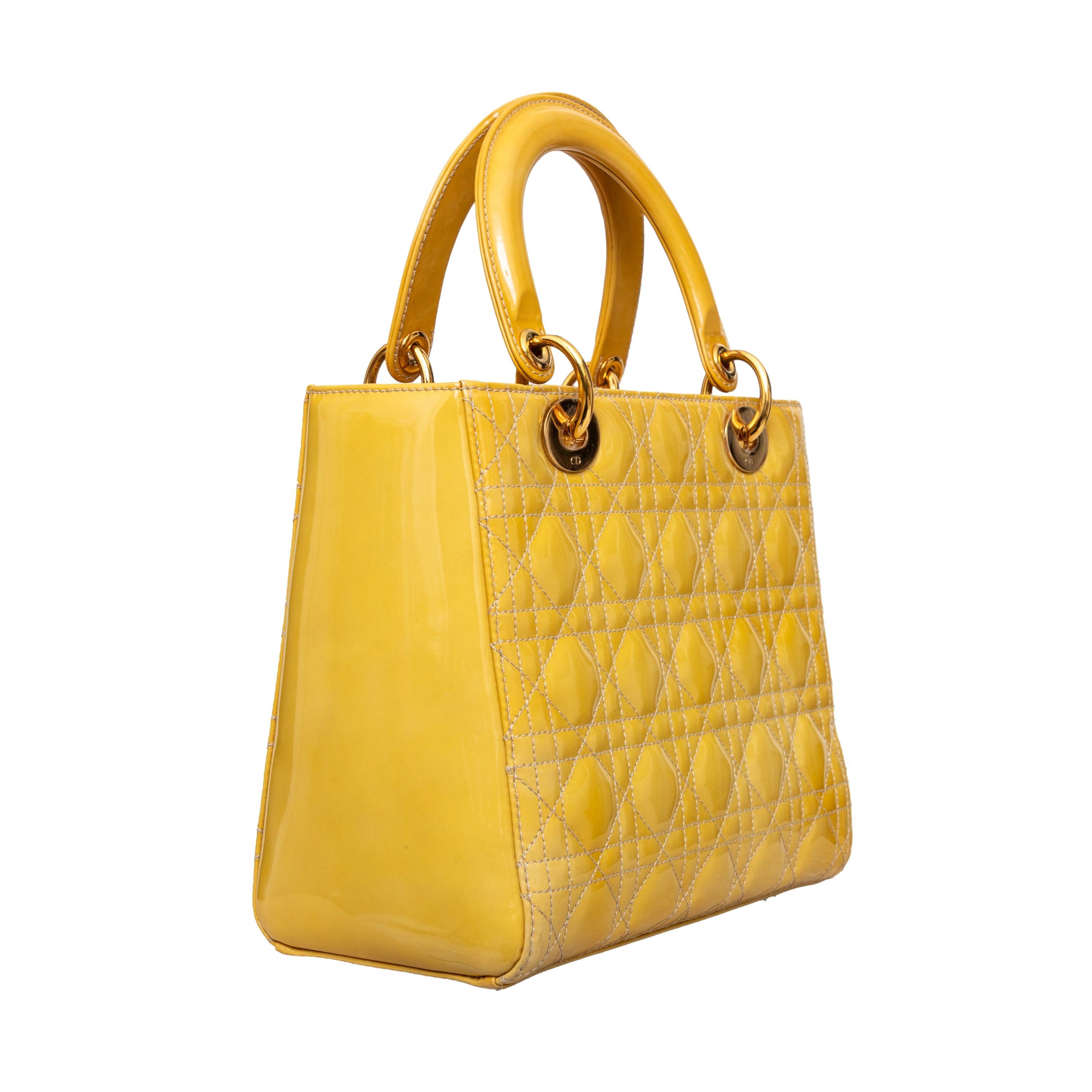 Bolso Dior Lady Dior Mediano - Años 10 Naranja en venta