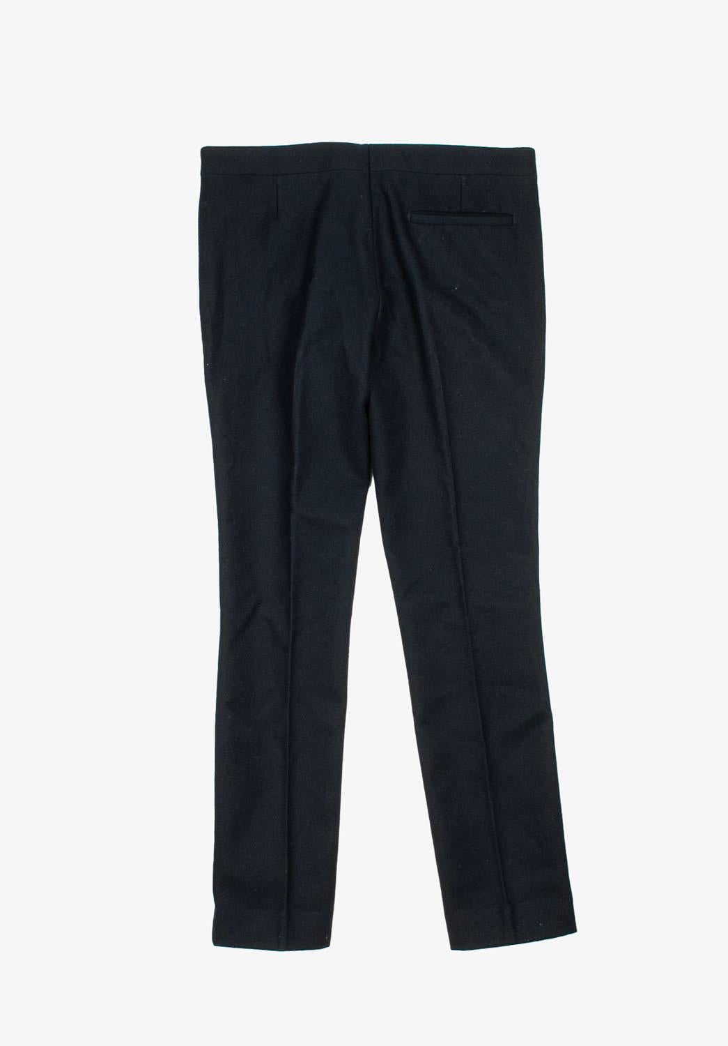 Nero Dior Uomo Pantaloni Flanella di Lana Spessa AW03 Hedi Slimane Uomo Pantaloni Taglia ITA46/S-M