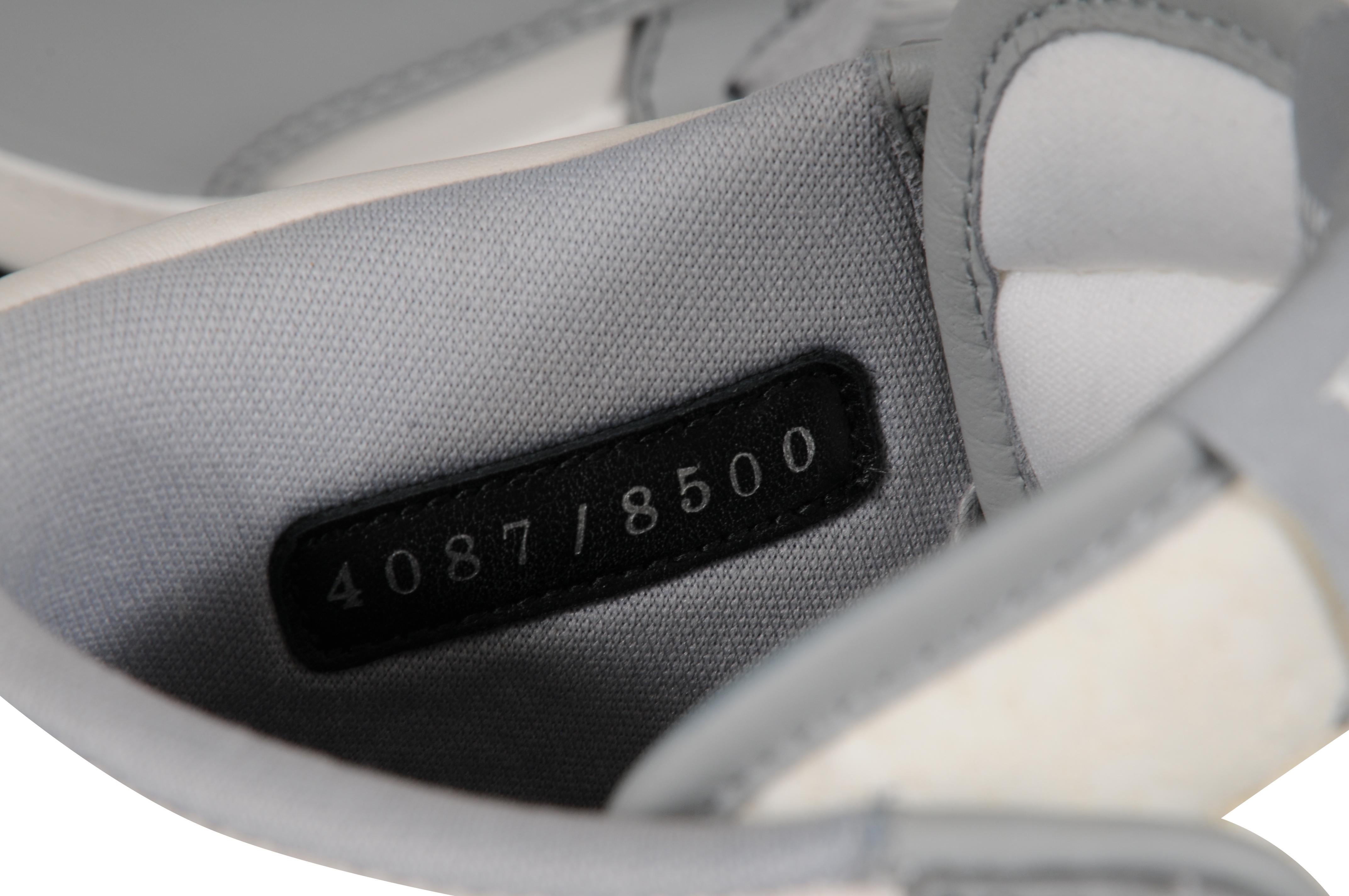 Dior Mens Air Jordan 1 Sneakers Oblique Logo US 10 EU 43 Gray Leather High Top en venta 10