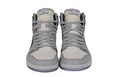 Dior Uomo Air Jordan 1 Sneakers Logo Oblique US 10 EU 43 Pelle Grigia High Top