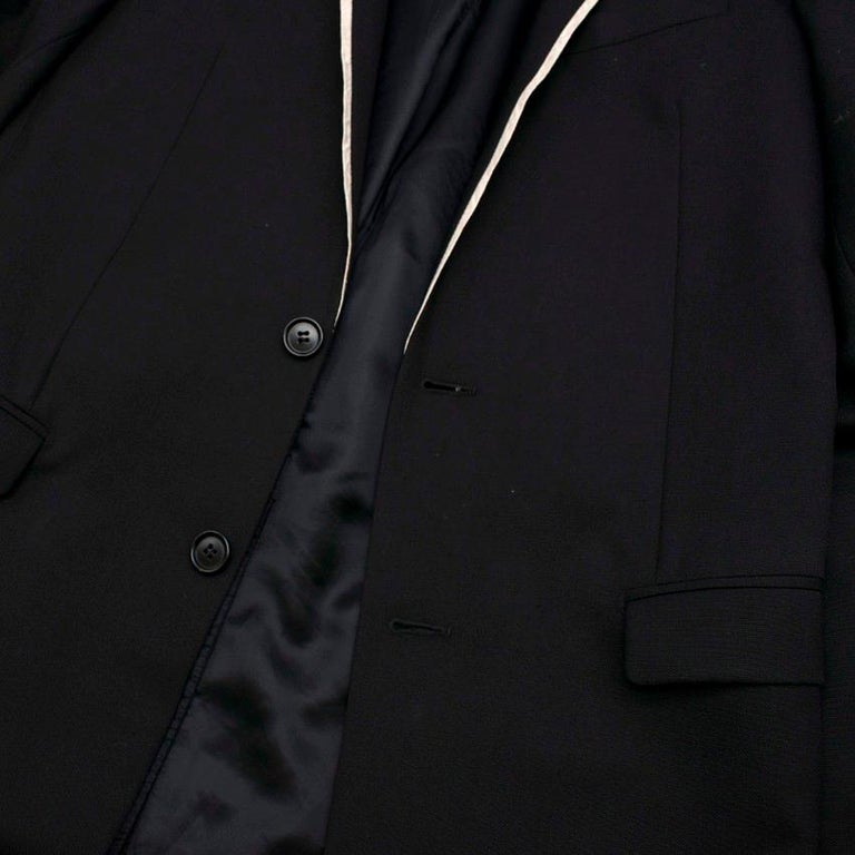 Dior Men's Black Single-breasted Blazer W/ White Trim estimated size M ...