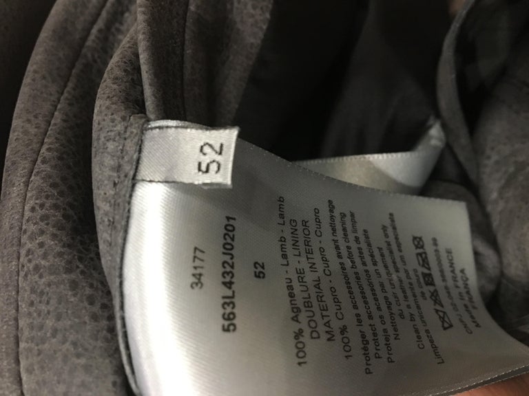 Dior Men's Grey Leather Jacket For Sale at 1stDibs | dior jacket mens