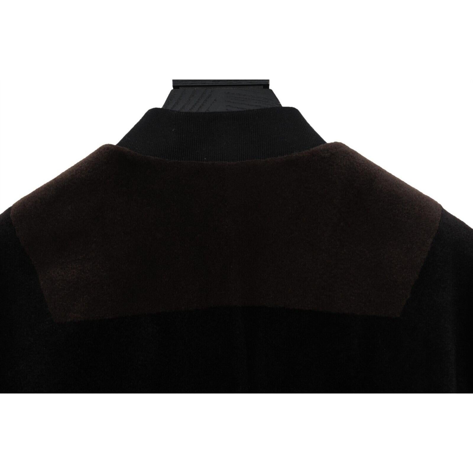 Dior Chaqueta Bomber Reversible de Visón para Hombre IT 50 Grande Mediana Negro Marrón Peluche de Piel en venta 7