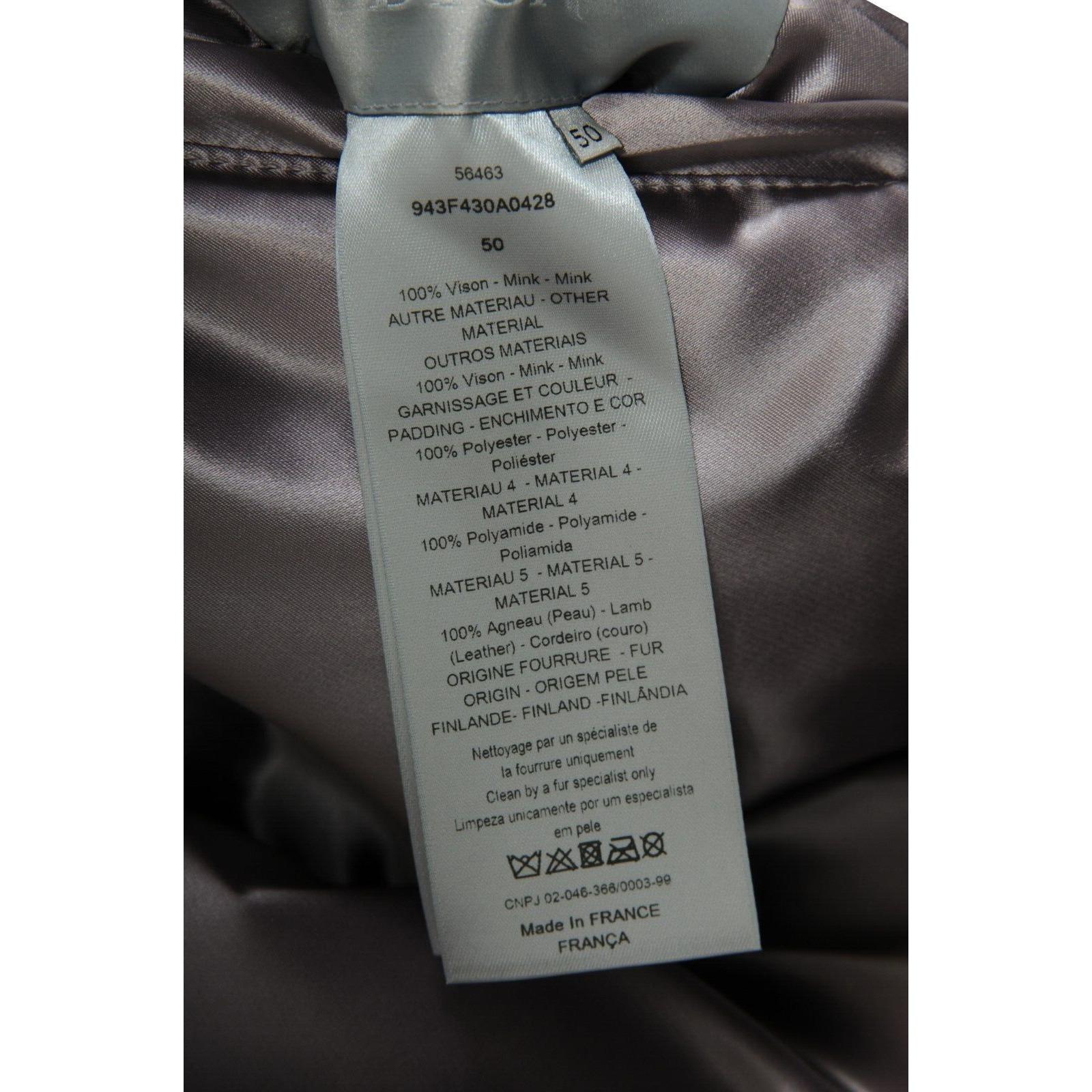 Dior Chaqueta Bomber Reversible de Visón para Hombre IT 50 Grande Mediana Negro Marrón Peluche de Piel en venta 11