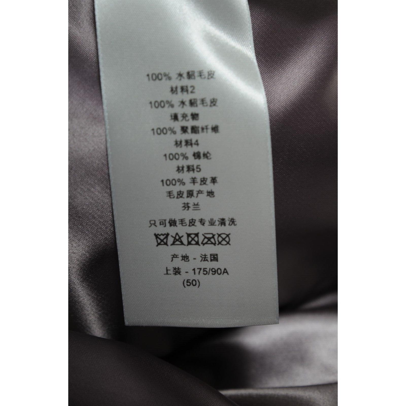 Dior Chaqueta Bomber Reversible de Visón para Hombre IT 50 Grande Mediana Negro Marrón Peluche de Piel en venta 13