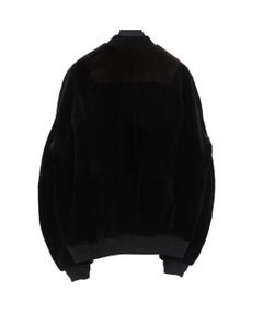 Dior Mens Mink Reversible Bomber Jacket IT 50 Large Medium Black Brown Fur Teddy