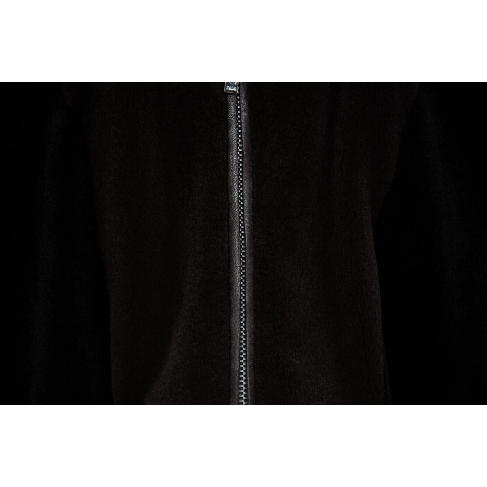 Dior Chaqueta Bomber Reversible de Visón para Hombre IT 50 Grande Mediana Negro Marrón Peluche de Piel en Nuevo estado para la venta en North Miami, FL