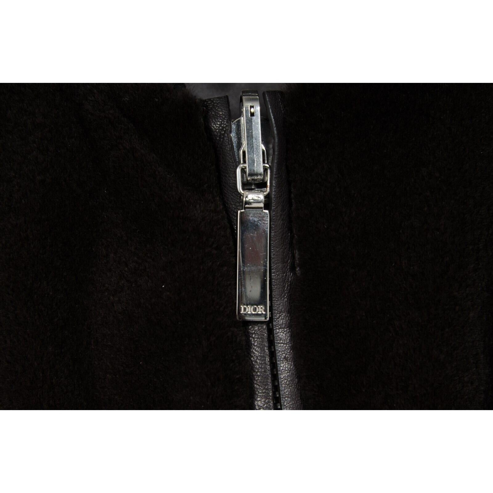 Dior Chaqueta Bomber Reversible de Visón para Hombre IT 50 Grande Mediana Negro Marrón Peluche de Piel en venta 1