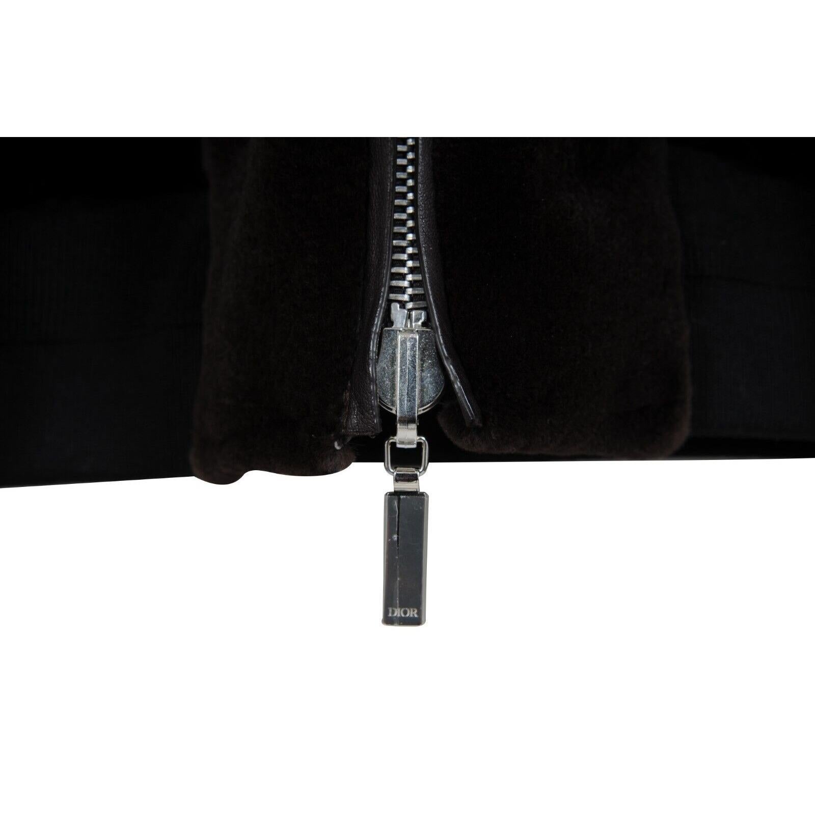Dior Chaqueta Bomber Reversible de Visón para Hombre IT 50 Grande Mediana Negro Marrón Peluche de Piel en venta 2