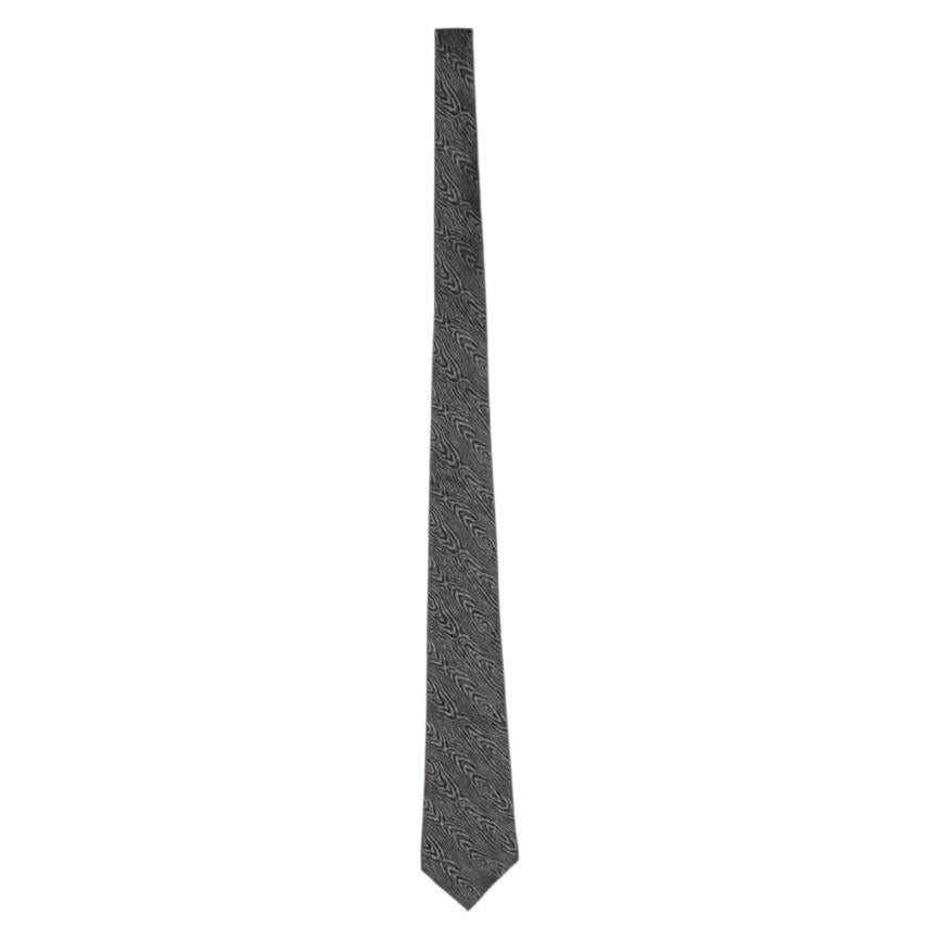 Christian Dior Herren-Seidenkrawatte in Grau, elegante, weiche Textur, Einheitsgröße im Angebot