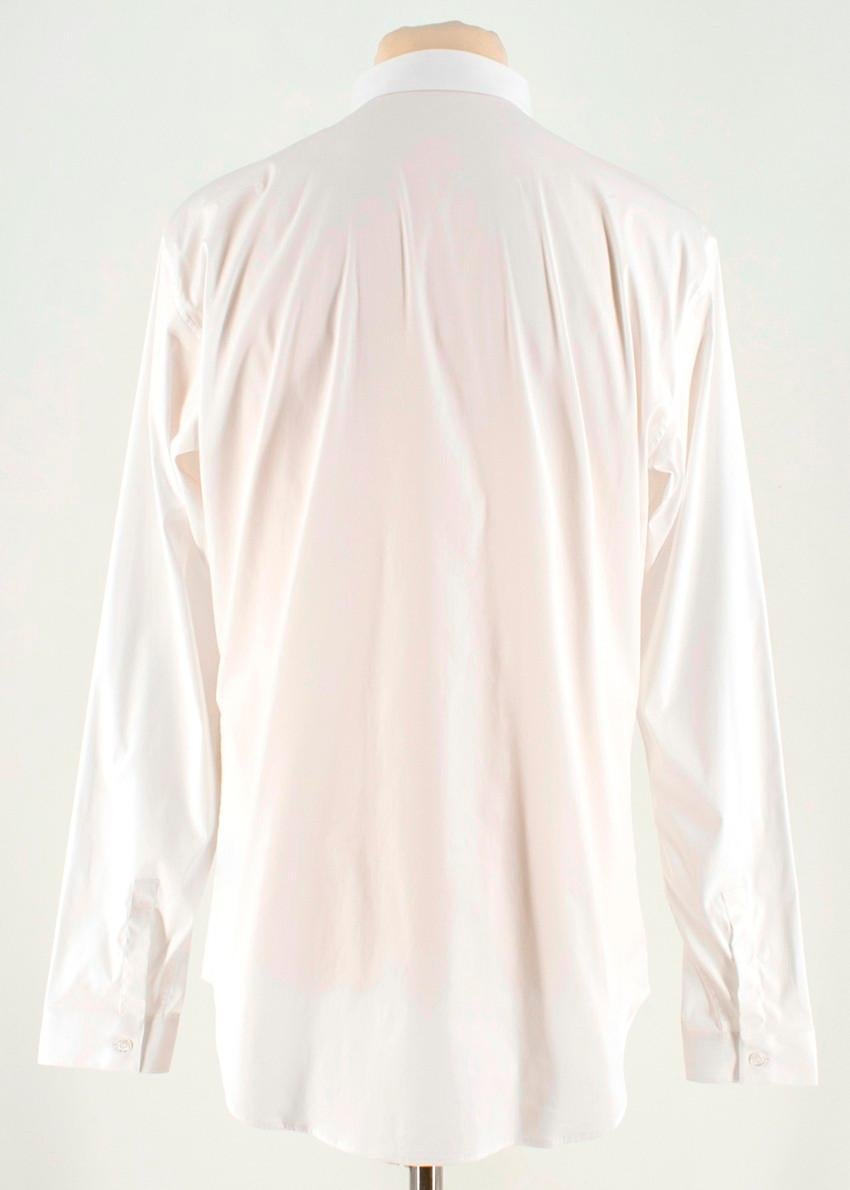 Gray Dior Men's White Cotton-blend Shirt L