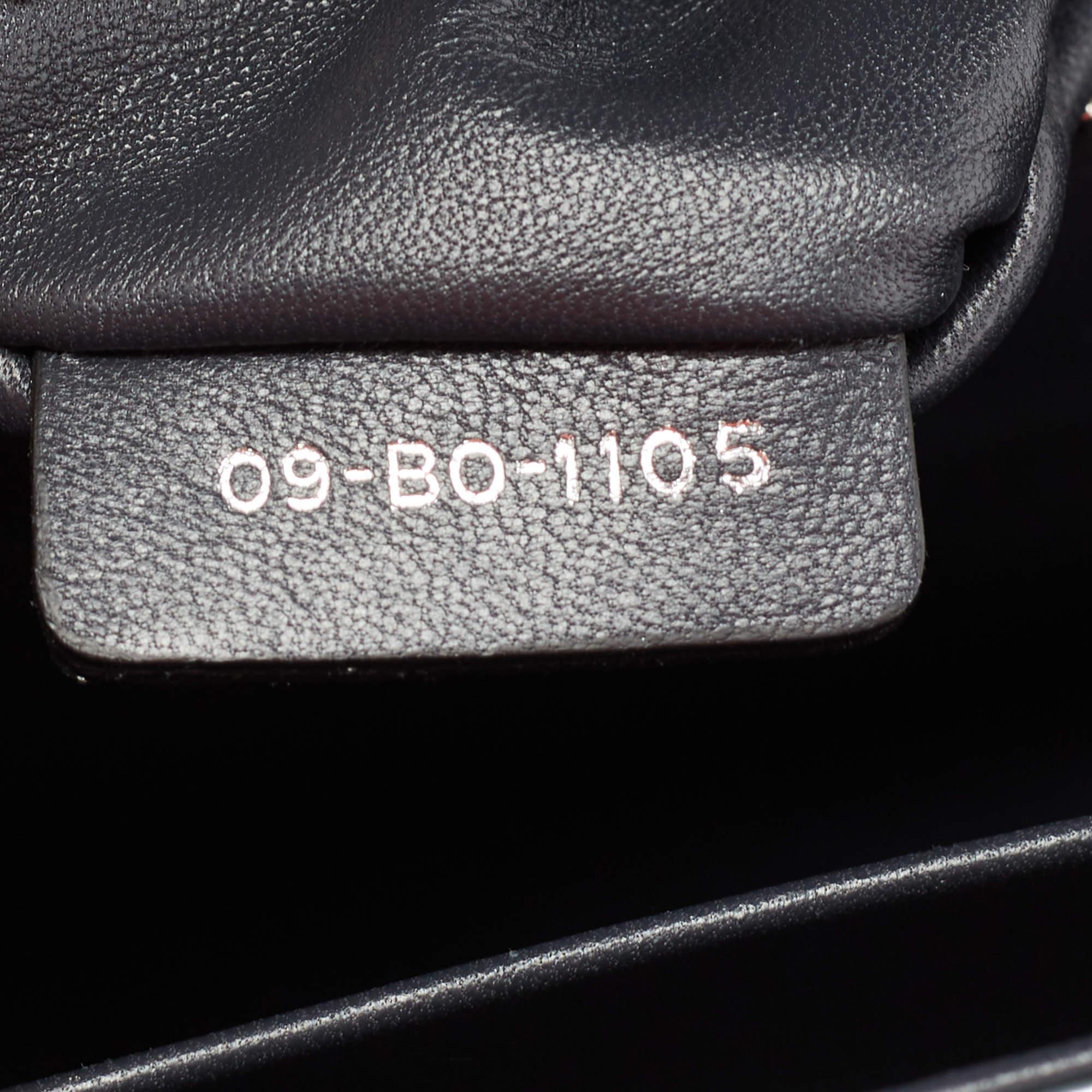 Dior Metallic Blue Micro Cannage Patent Leather Medium Diorama Shoulder Bag 3