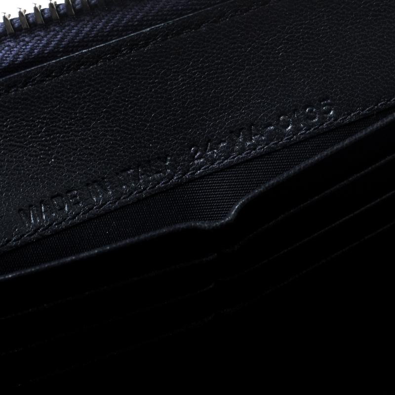 Dior Metallic Blue Patent Leather Lady Dior Zip Around Wallet 2