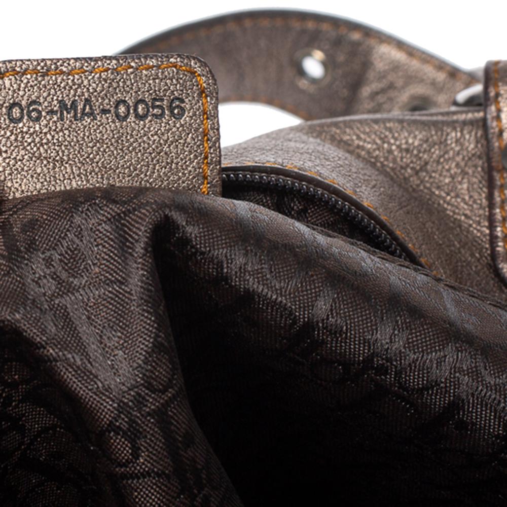 Dior Metallic Brown Gaucho Leather Large Double Saddle Shoulder Bag 2