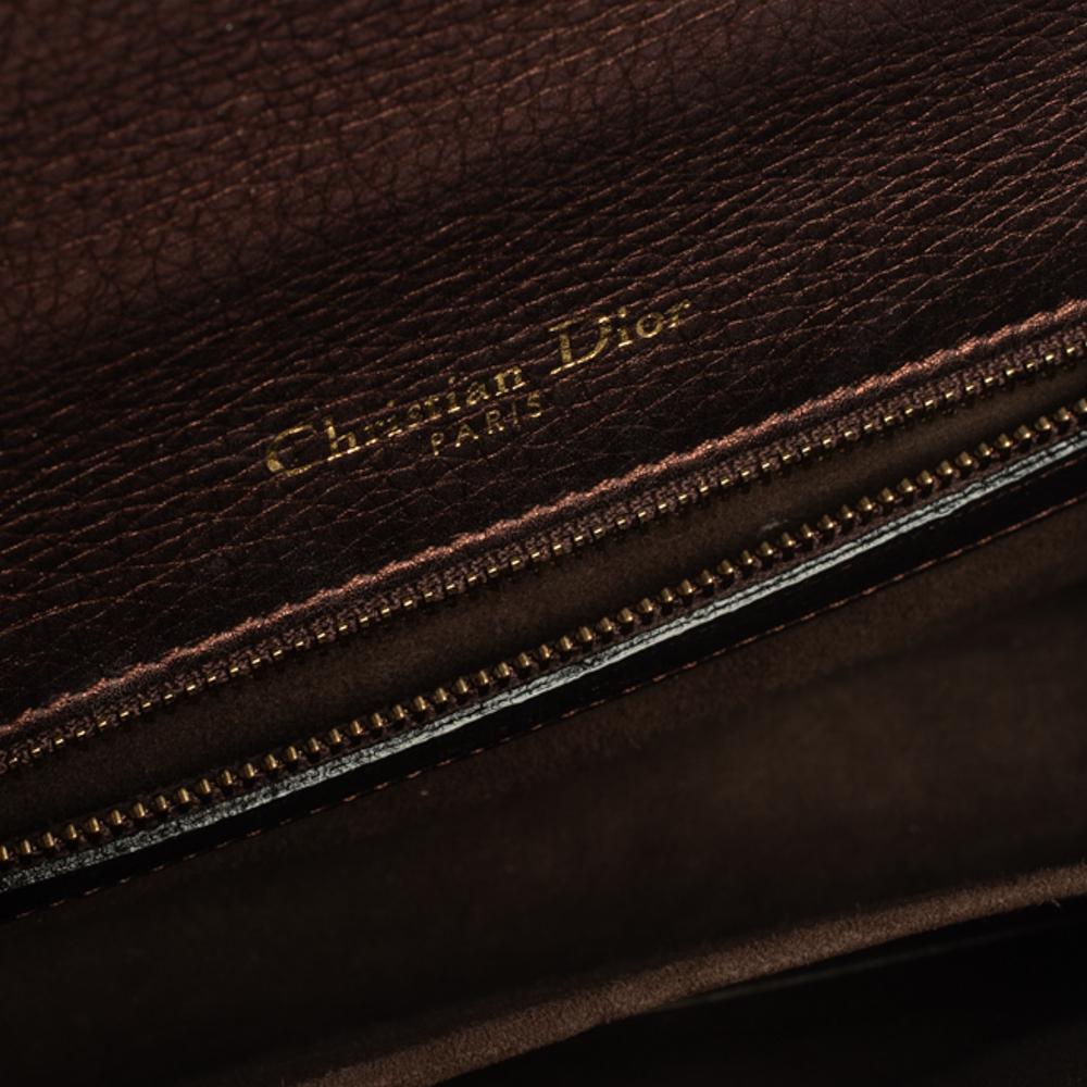 Dior Metallic Brown Leather Medium Diorama Shoulder Bag 5