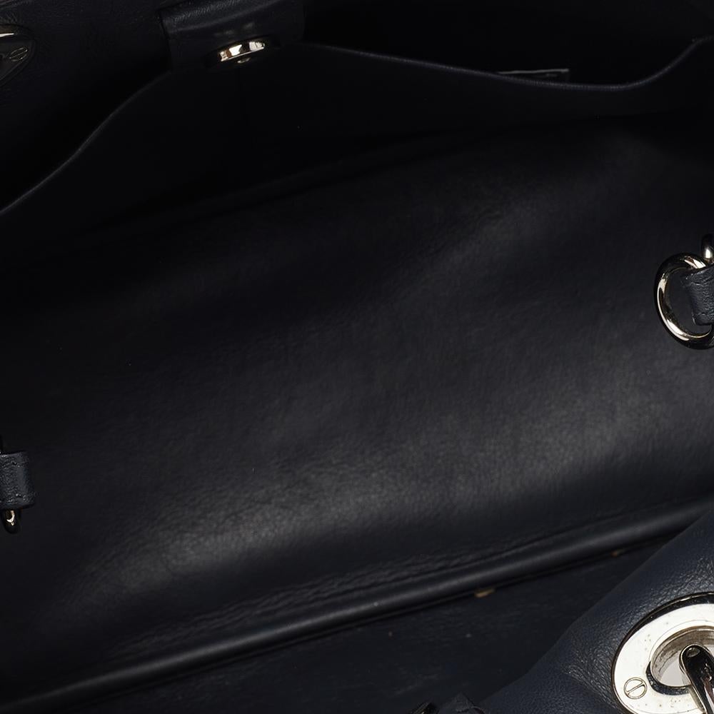 Dior Metallic Brown Leather Mini Diorissimo Tote In Good Condition In Dubai, Al Qouz 2
