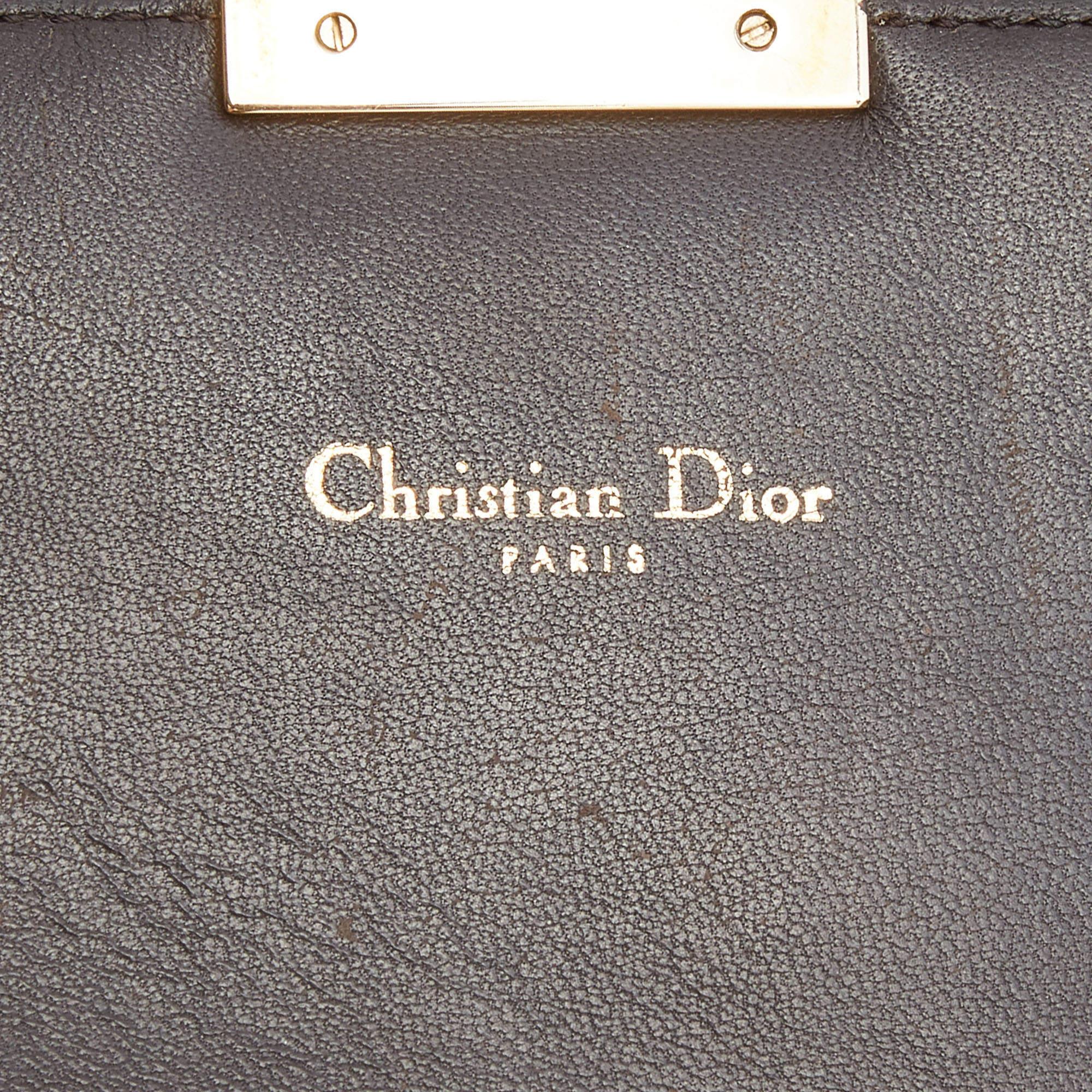 Dior Metallic Cannage Crinkled Leather Miss Dior Pouch Chain Bag 4