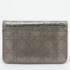 Dior Metallic Cannage Crinkled Leather Miss Dior Promenade Chain Bag