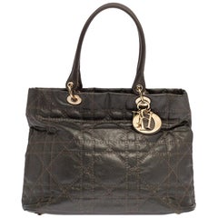 Dior Metallic Cannage Quilted Leather Soft Tote