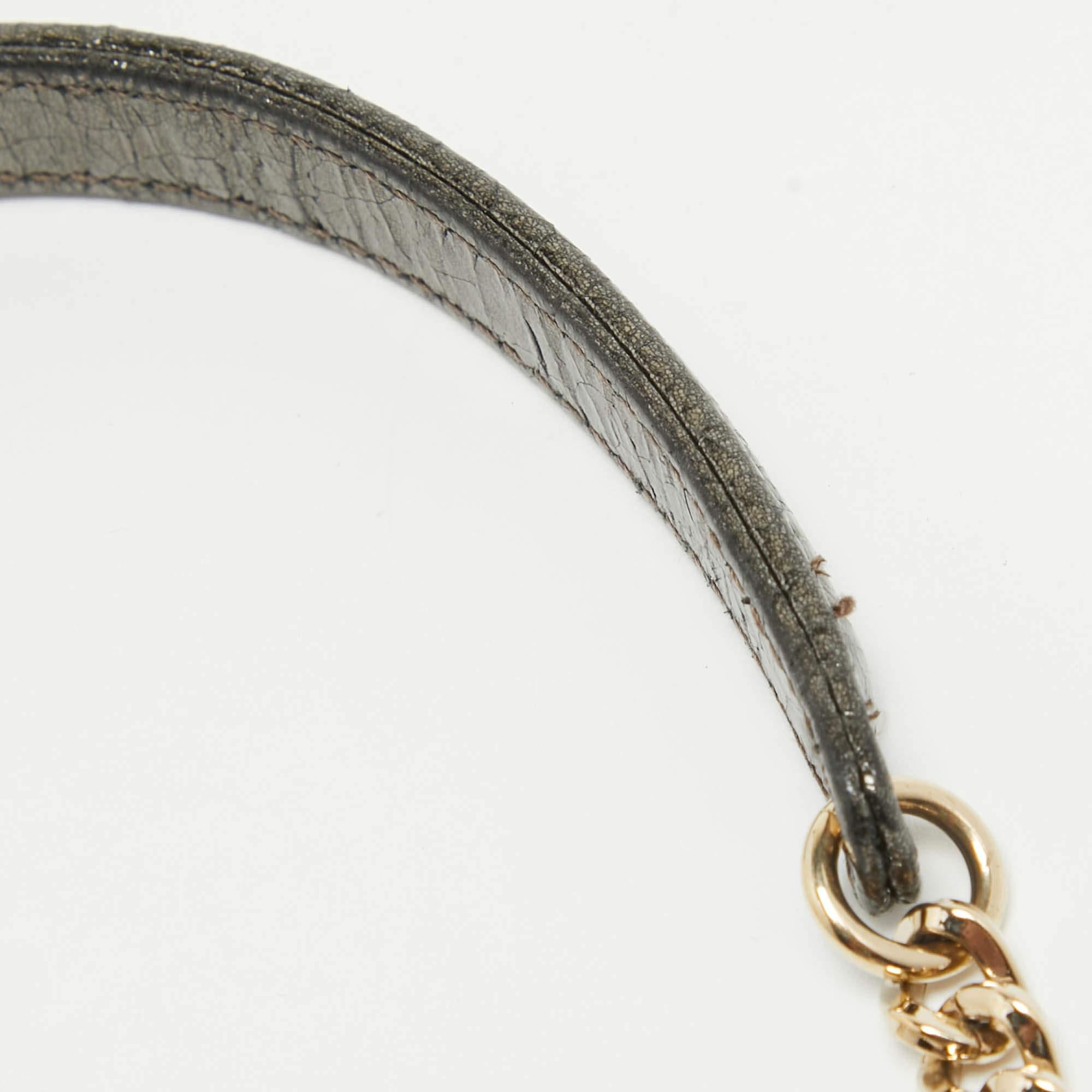 Dior Metallic Crackled Leather Miss Dior Promenade Chain Clutch For Sale 12