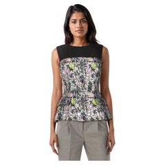 Dior Top Bordado Floral Metalizado Talla M