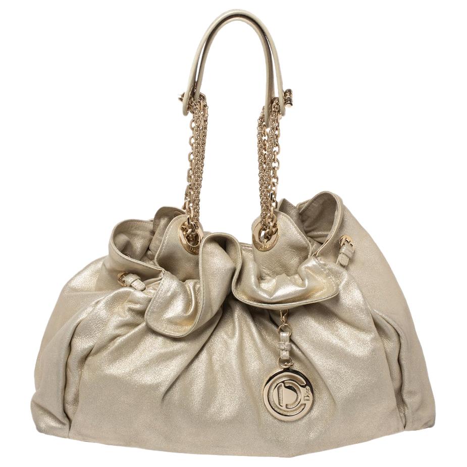 Dior Metallic Gold Leather Le Trente Hobo