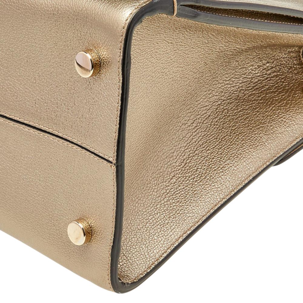 Dior Metallic Gold Leather Medium Diorever Bag 4