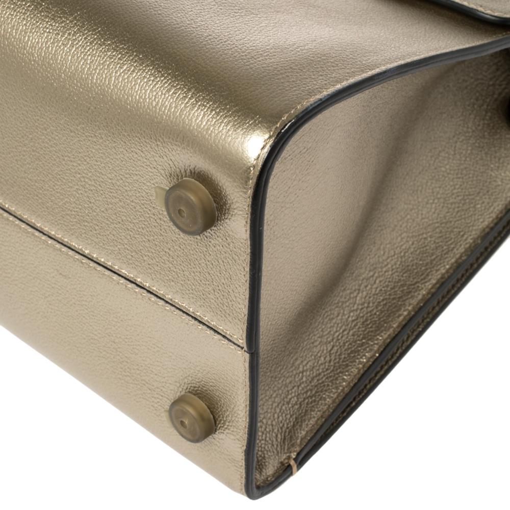 Dior Metallic Gold Leather Medium Diorever Bag 2