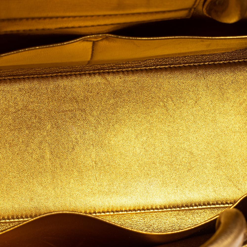 Dior Metallic Gold Leather Medium Diorever Tote 5