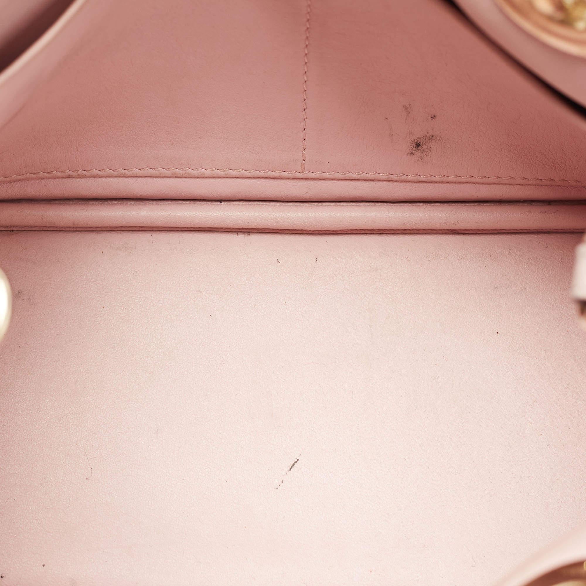 Dior Metallic Gold Leather Mini Diorissimo Tote 6