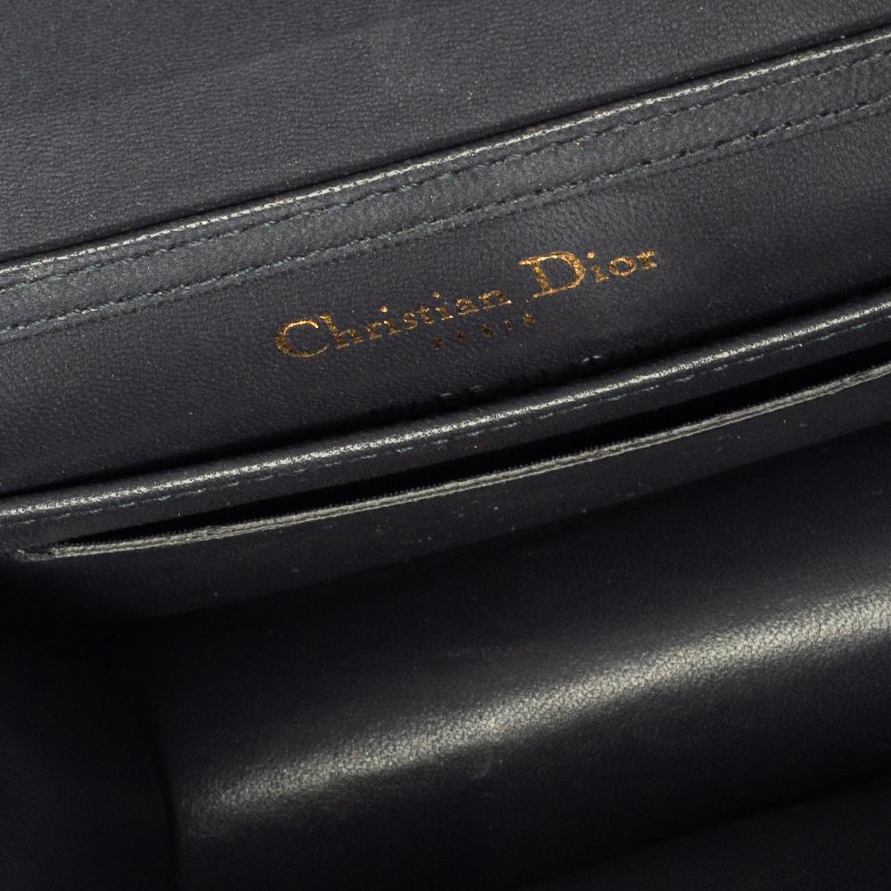 Dior Metallic Gold Micro Cannage Patent Leather Baby Diorama Crossbody Bag 2