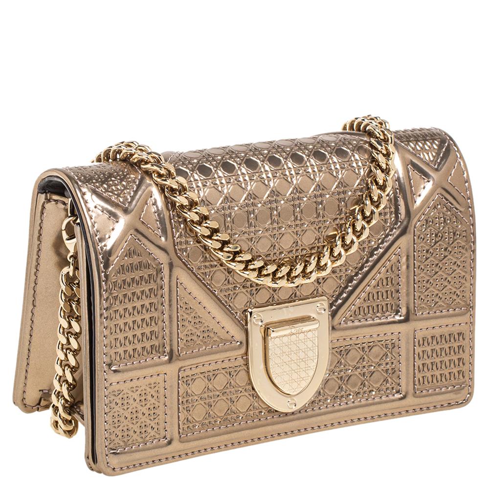 Dior Metallic Gold Micro Cannage Patent