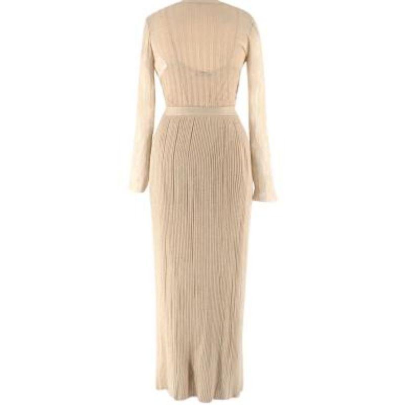 Dior Metallic Gold Pleated Playsuit & Wrap Skirt In Excellent Condition For Sale In London, GB