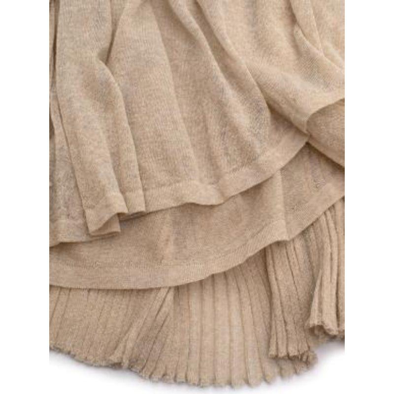 Dior Metallic Gold Pleated Playsuit & Wrap Skirt For Sale 4