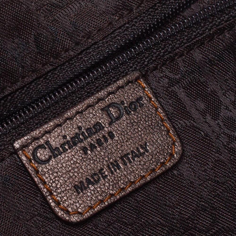 Dior Metallic Leather Large Gaucho Double Saddle Shoulder Bag 5