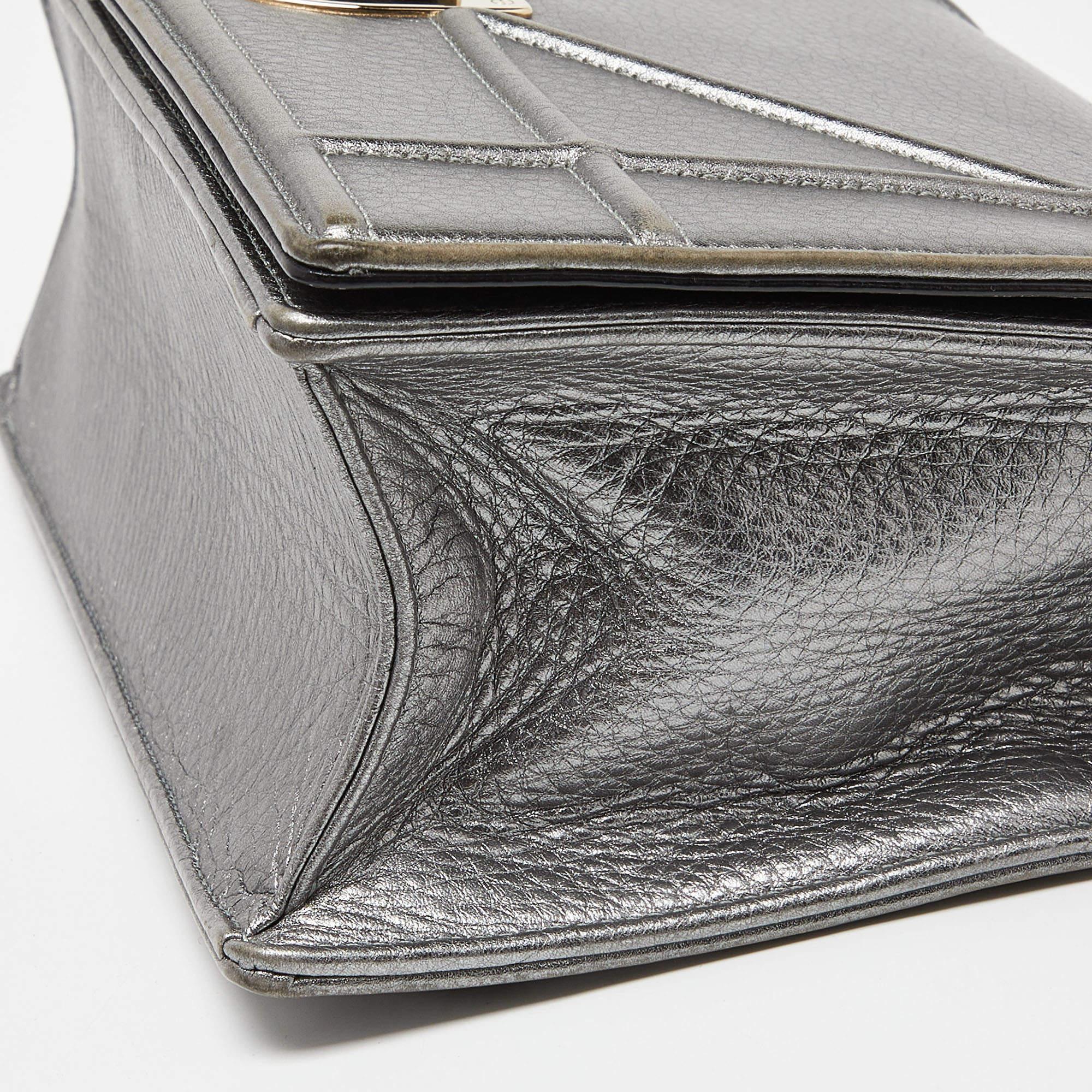 Dior Metallic Leather Medium Diorama Flap Shoulder Bag 2