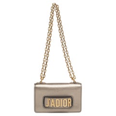 Dior Metallic Leather Mini J'Adior Flap Crossbody Bag