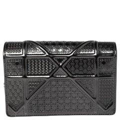Dior Metallic Micro Cannage Patent Leather Baby Diorama Crossbody Bag